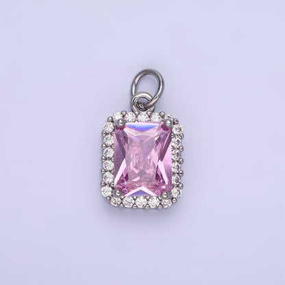 14K Gold Filled Baguette CZ Micro Paved Charm | AG756 - AG767