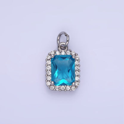 14K Gold Filled Baguette CZ Micro Paved Charm | AG756 - AG767