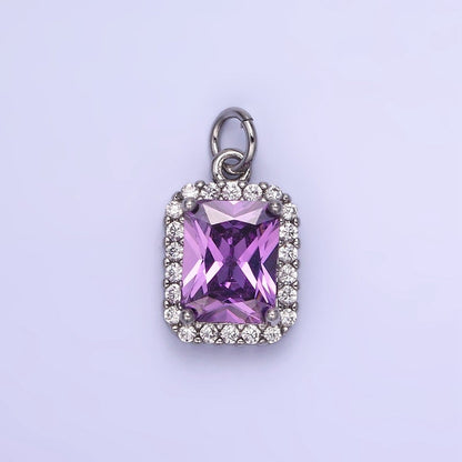 14K Gold Filled Baguette CZ Micro Paved Charm | AG756 - AG767