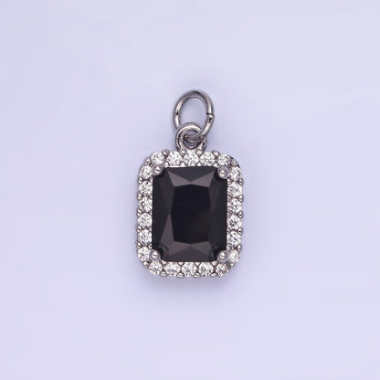 14K Gold Filled Baguette CZ Micro Paved Charm | AG756 - AG767