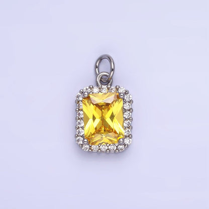 14K Gold Filled Baguette CZ Micro Paved Charm | AG756 - AG767