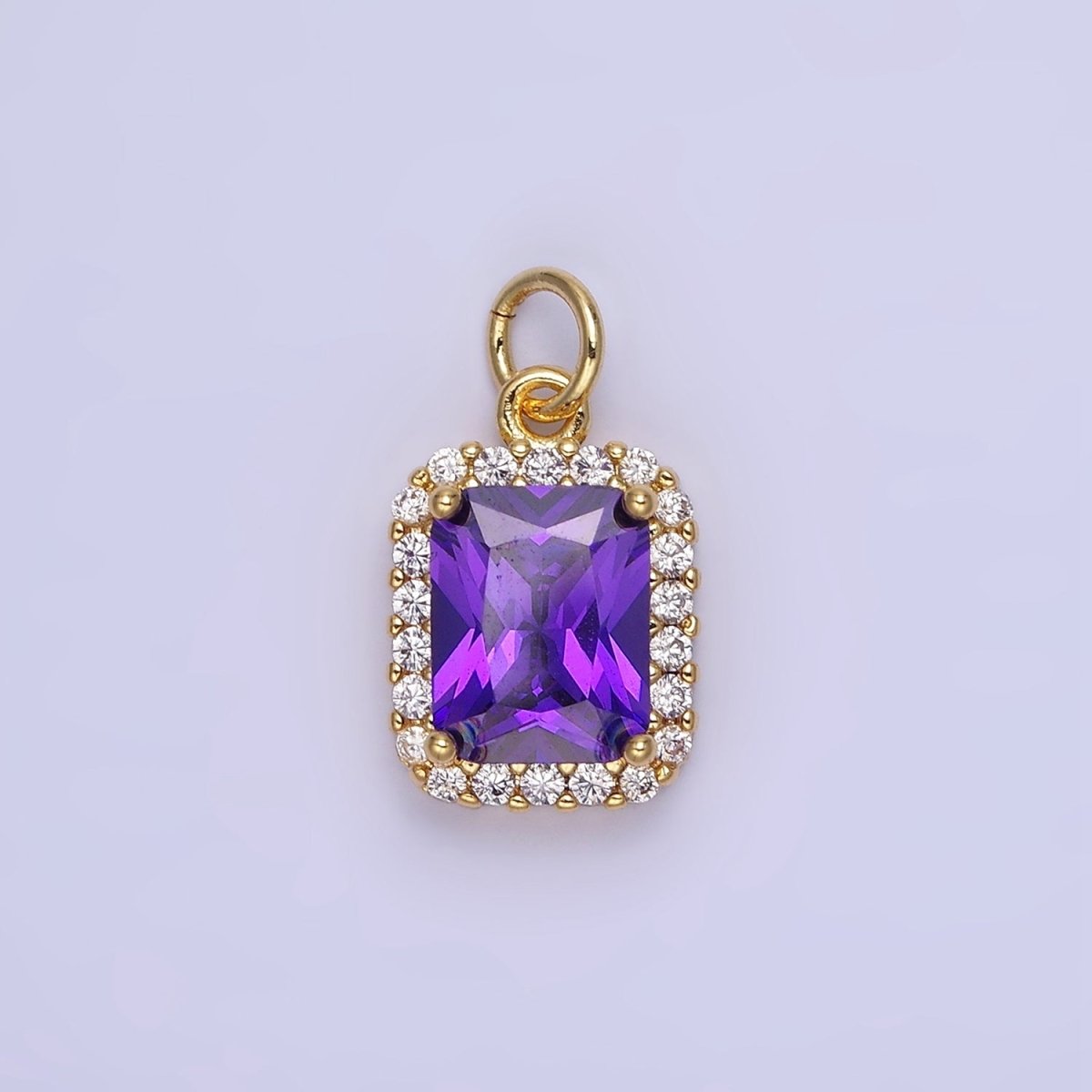 14K Gold Filled Baguette CZ Micro Paved Charm | AG756 - AG767