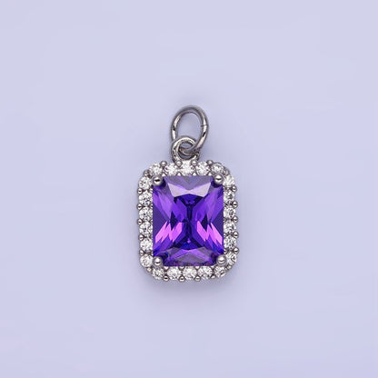 14K Gold Filled Baguette CZ Micro Paved Charm | AG756 - AG767