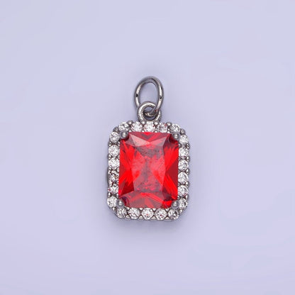 14K Gold Filled Baguette CZ Micro Paved Charm | AG756 - AG767