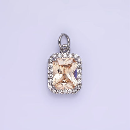 14K Gold Filled Baguette CZ Micro Paved Charm | AG756 - AG767