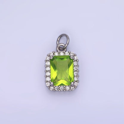 14K Gold Filled Baguette CZ Micro Paved Charm | AG756 - AG767