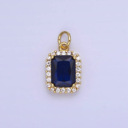 14K Gold Filled Baguette CZ Micro Paved Charm | AG756 - AG767