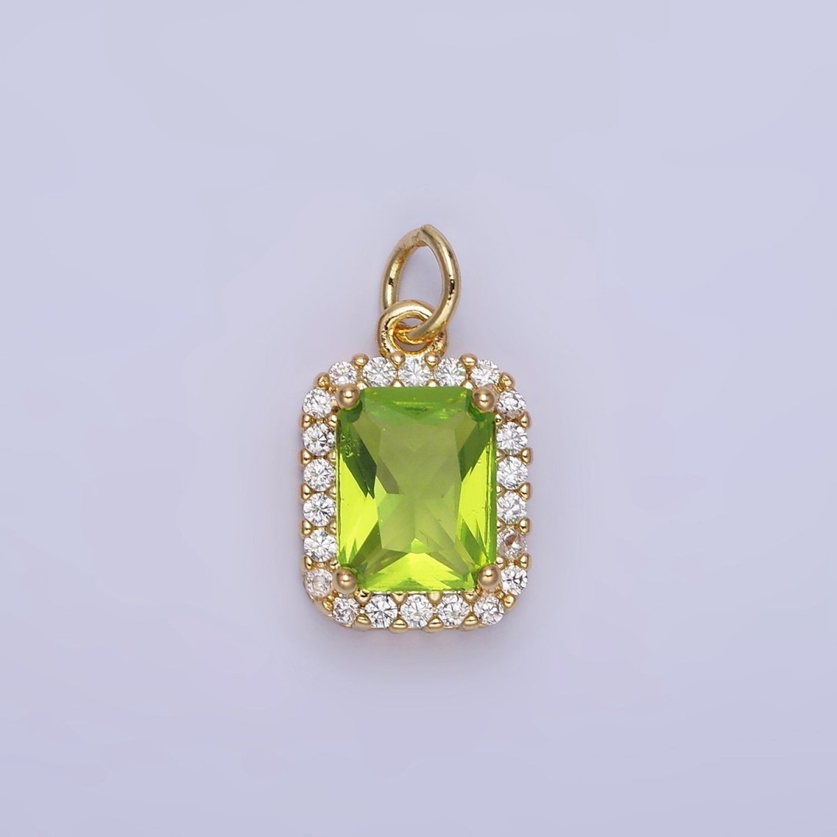 14K Gold Filled Baguette CZ Micro Paved Charm | AG756 - AG767