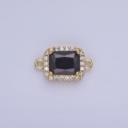 14K Gold Filled Baguette CZ Micro Paved Connector | G364 - G369