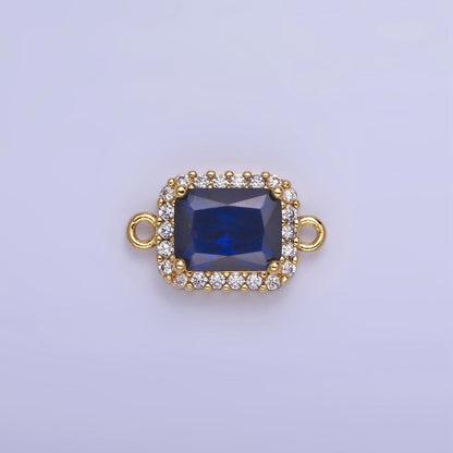 14K Gold Filled Baguette CZ Micro Paved Connector | G364 - G369