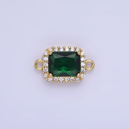14K Gold Filled Baguette CZ Micro Paved Connector | G364 - G369