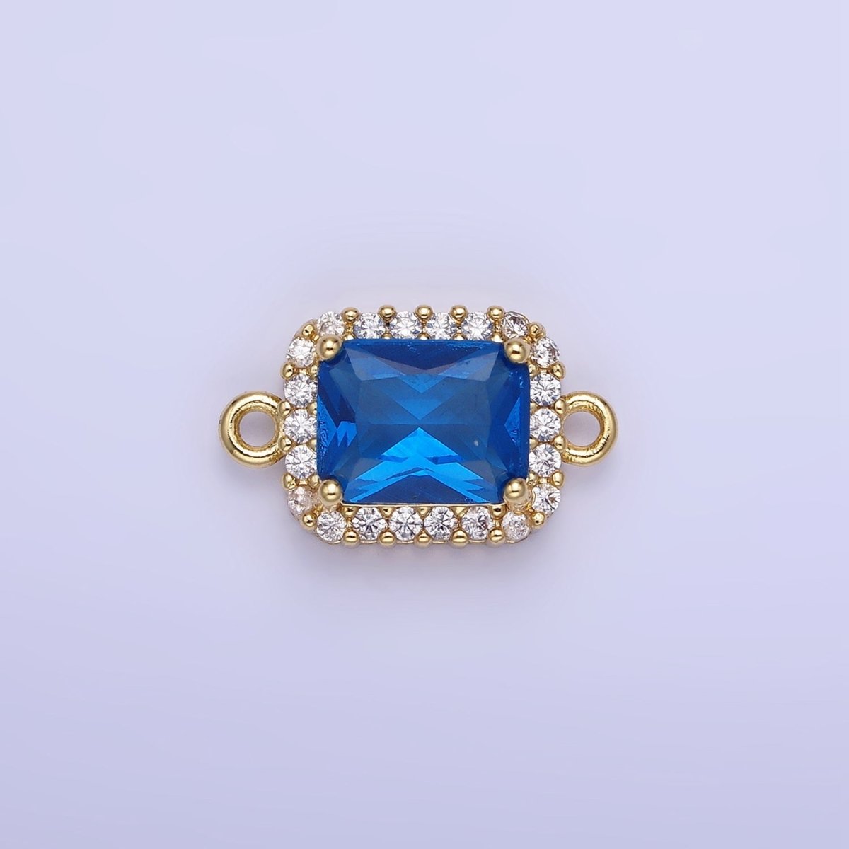 14K Gold Filled Baguette CZ Micro Paved Connector | G364 - G369