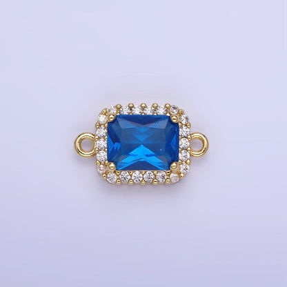 14K Gold Filled Baguette CZ Micro Paved Connector | G364 - G369