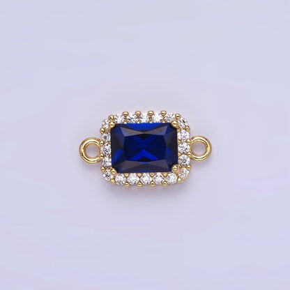 14K Gold Filled Baguette CZ Micro Paved Connector | G383 - G390