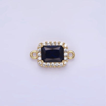 14K Gold Filled Baguette CZ Micro Paved Connector | G383 - G390