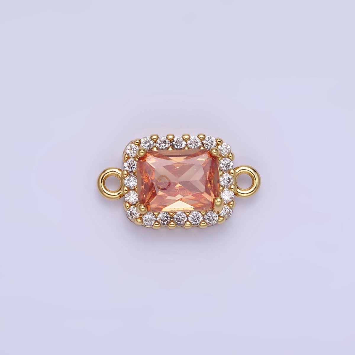 14K Gold Filled Baguette CZ Micro Paved Connector | G383 - G390