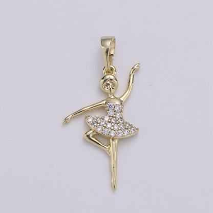 14K Gold Filled Ballerina Pendants  J-099