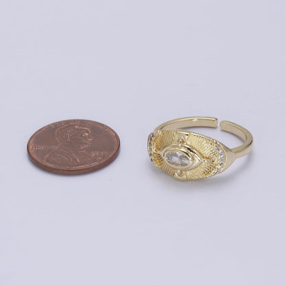 14k Gold Filled Celestial Ring, Goddess Ring, Eye Ring, Moon Ring, Minimalist Ring, Dainty Gold Ring, Stacking Ring, Christmas Gift U-319