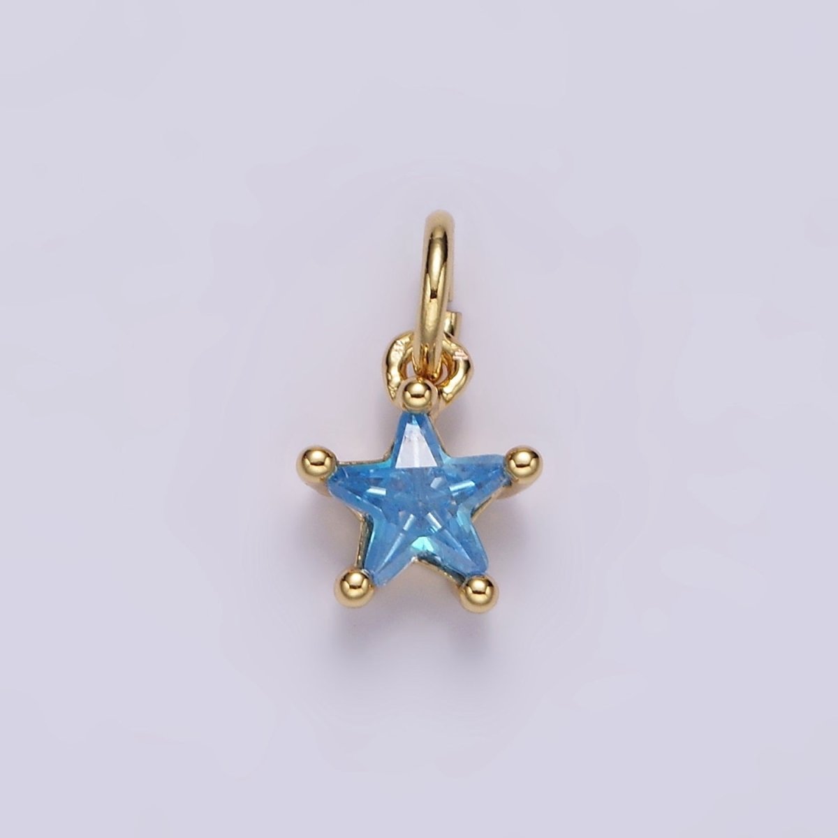 14K Gold Filled Celestial Star CZ Birthstone Personalized Add-On Charm | AG549 - AG560