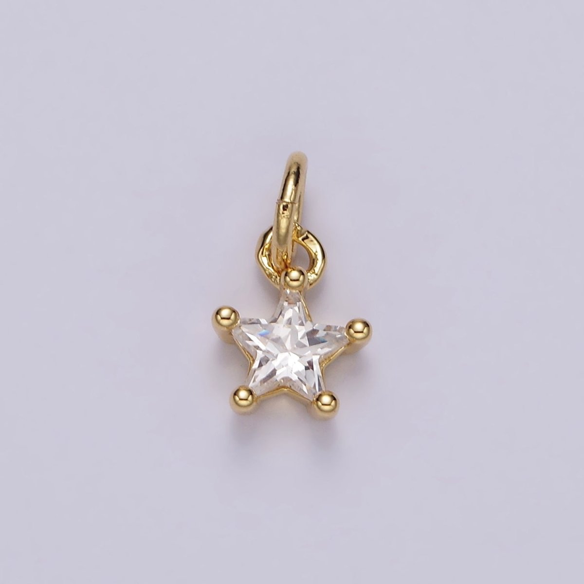 14K Gold Filled Celestial Star CZ Birthstone Personalized Add-On Charm | AG549 - AG560