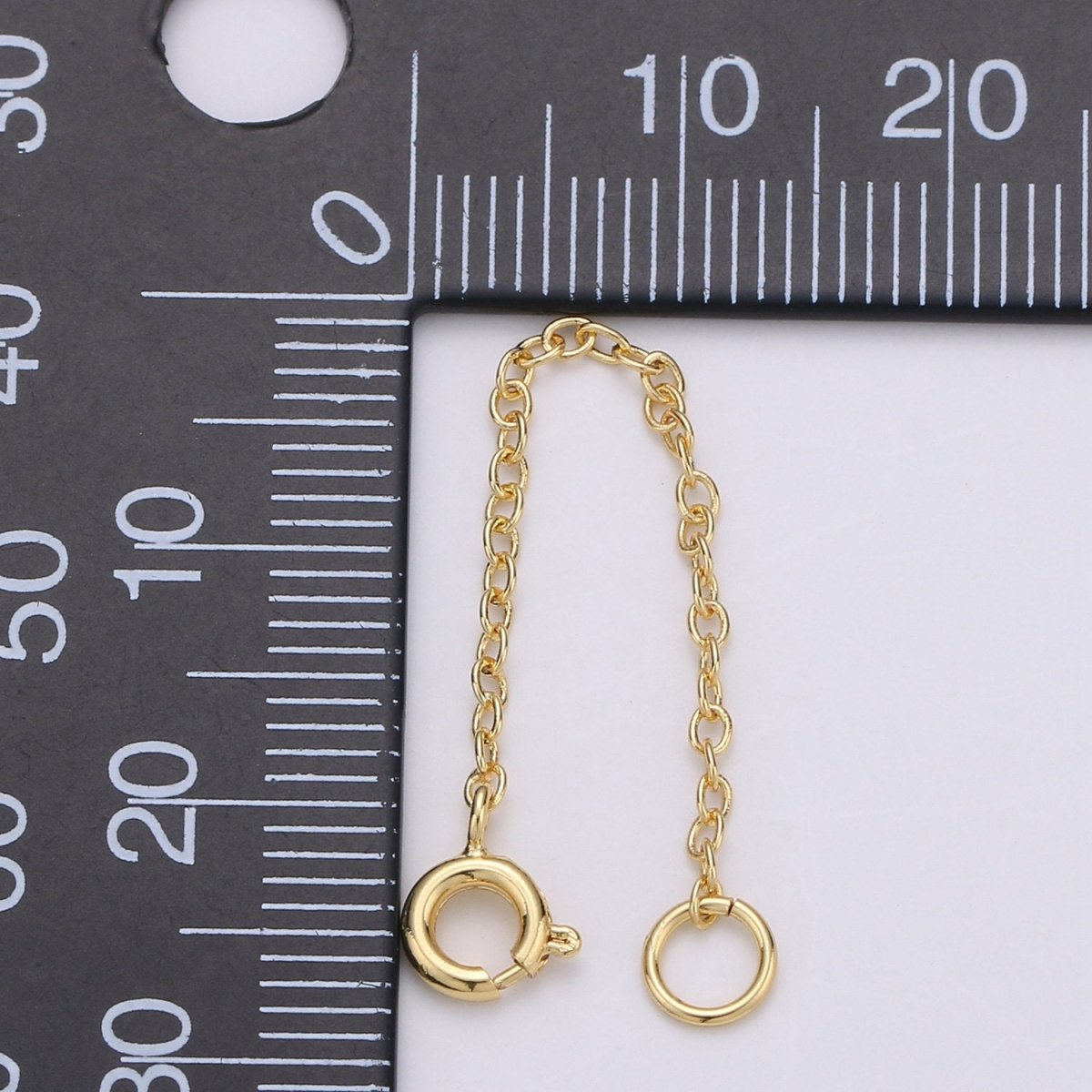 14K Gold Filled Chain Extender For Necklace Bracelet Wholesale Extensions &amp; Extenders with spring clasp K-397
