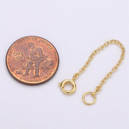 14K Gold Filled Chain Extender For Necklace Bracelet Wholesale Extensions &amp; Extenders with spring clasp K-397