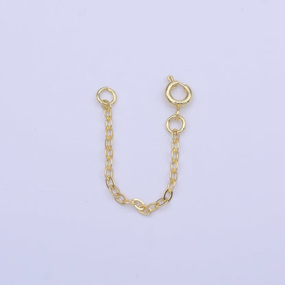 14K Gold Filled Chain Extender with Round Spring Clasps Closure | K-329