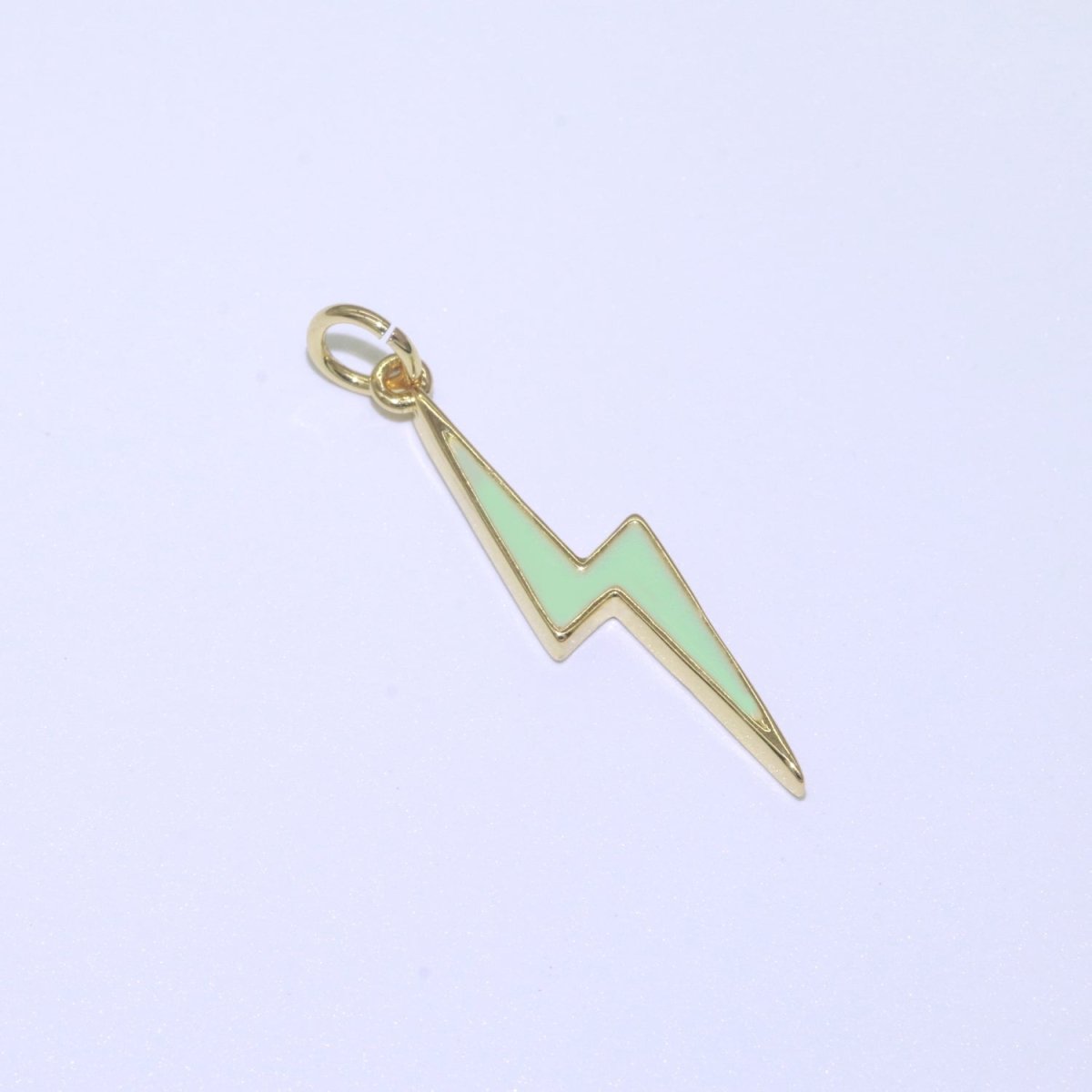 14K Gold Filled Colorful Enamel Lightning Thunder Bolt Pendant Charm For Wholesale Pendants and Charms Jewelry Making Craft Supplies M-305 to M-314