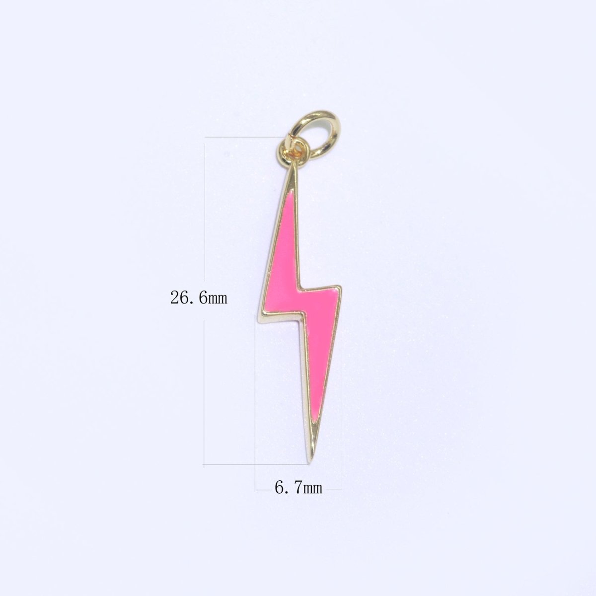 14K Gold Filled Colorful Enamel Lightning Thunder Bolt Pendant Charm For Wholesale Pendants and Charms Jewelry Making Craft Supplies M-305 to M-314