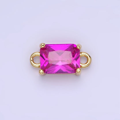 14K Gold Filled CZ Baguette Connector | G422 - G429
