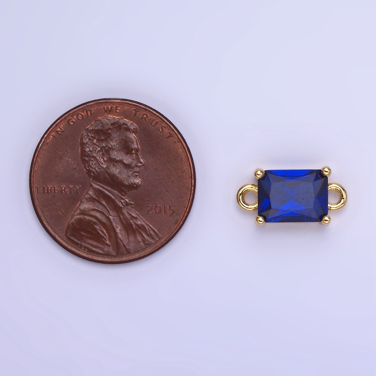 14K Gold Filled CZ Baguette Connector | G422 - G429