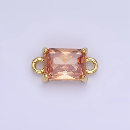14K Gold Filled CZ Baguette Connector | G422 - G429