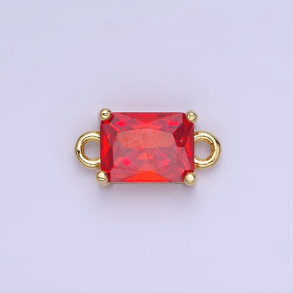 14K Gold Filled CZ Baguette Connector | G422 - G429