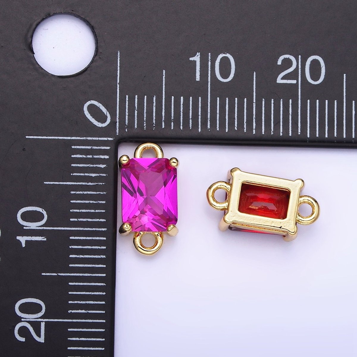 14K Gold Filled CZ Baguette Connector | G422 - G429