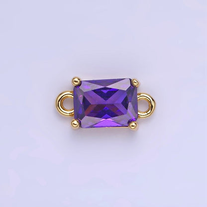 14K Gold Filled CZ Baguette Connector | G422 - G429