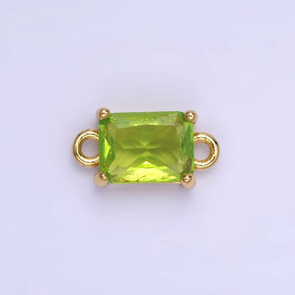 14K Gold Filled CZ Baguette Connector | G422 - G429
