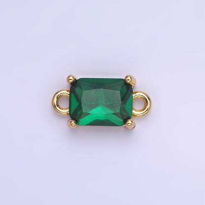 14K Gold Filled CZ Baguette Connector | G422 - G429