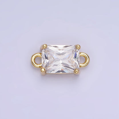 14K Gold Filled CZ Baguette Connector | G422 - G429