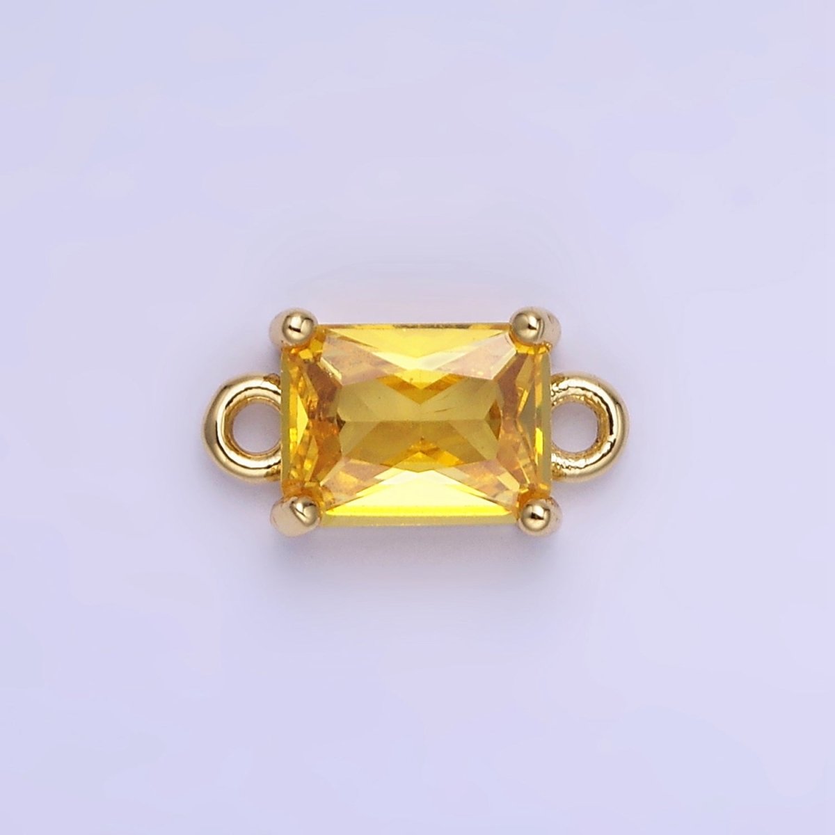 14K Gold Filled CZ Baguette Connector | G422 - G429