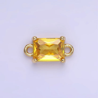 14K Gold Filled CZ Baguette Connector | G422 - G429