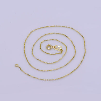14K Gold Filled Dainty 1mm Rolo 18 Inch Layering Chain Necklace w. Spring Ring | WA-388 Clearance Pricing