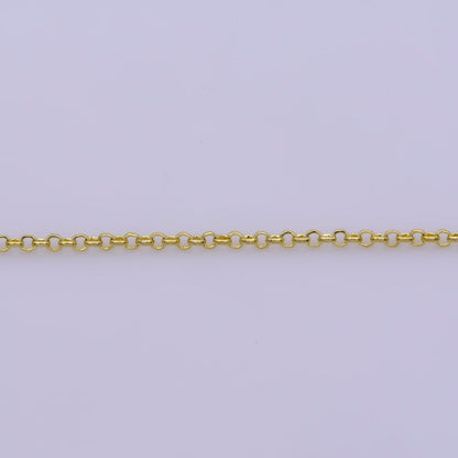 14K Gold Filled Dainty 1mm Rolo 18 Inch Layering Chain Necklace w. Spring Ring | WA-388 Clearance Pricing