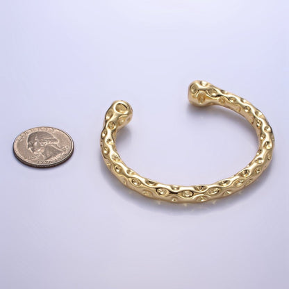 14K Gold Filled Dotted Geometric Cuff Bracelet | WA-2523