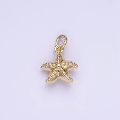 14K Gold Filled Dotted Sea Fish Animal Minimalist Mini Charm | AG743