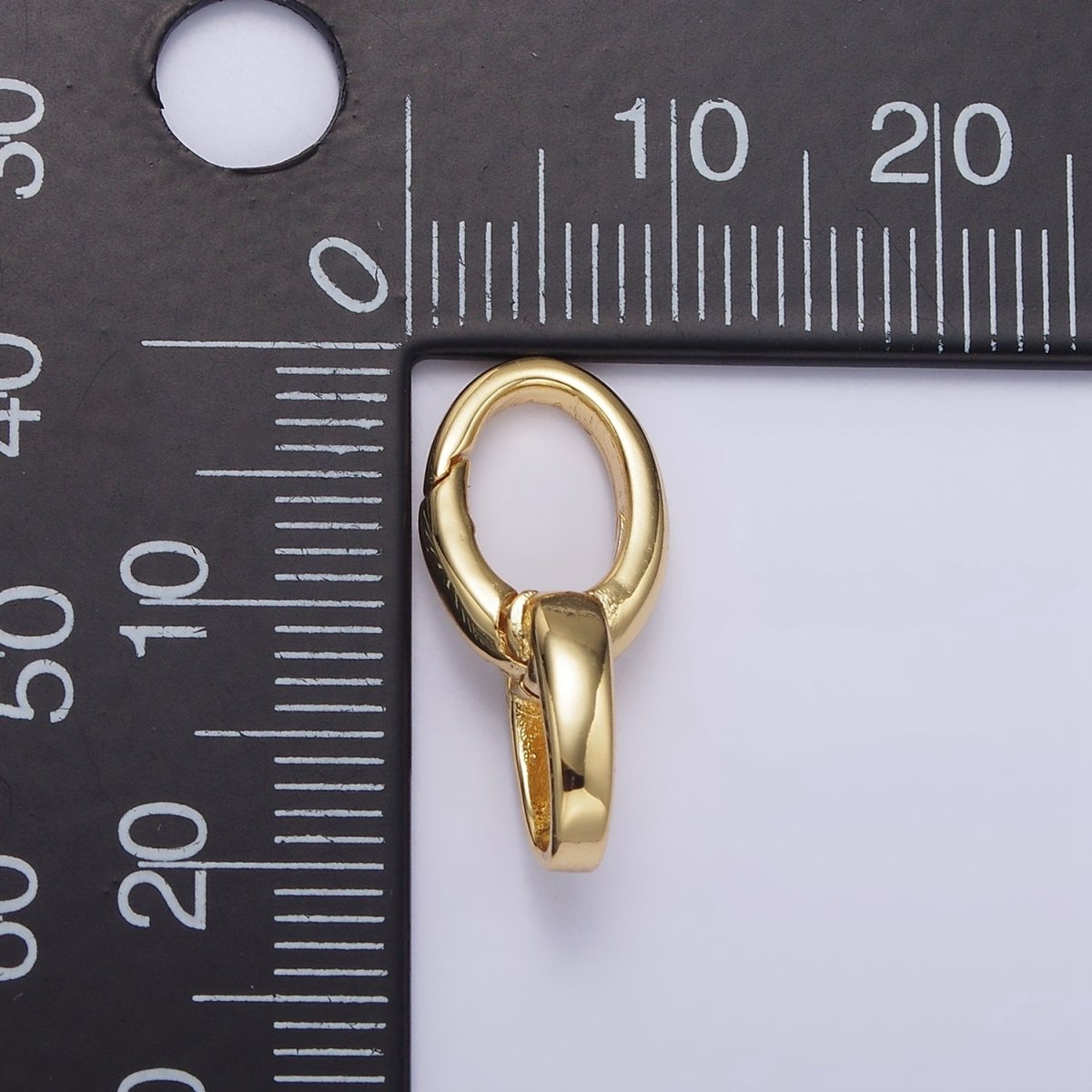 14K Gold Filled Double Oval Push Spring Gate Jewelry Making Supply in Gold &amp; Silver | Z-468 Z-469