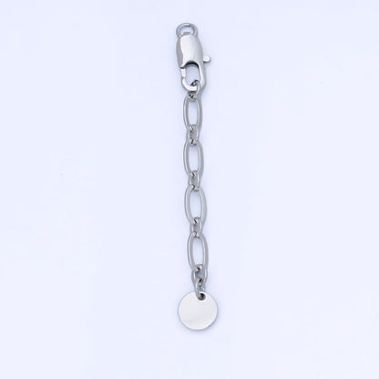 14K Gold Filled Lobster Claw Clasps w. Paperclip Extender Round Tag Closure Findings in Gold &amp; Silver | Z1487