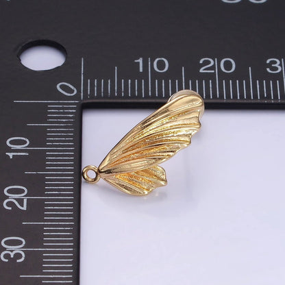 14K Gold Filled Foil Wings Loop Drop Stud Earrings Findings Set | Z706