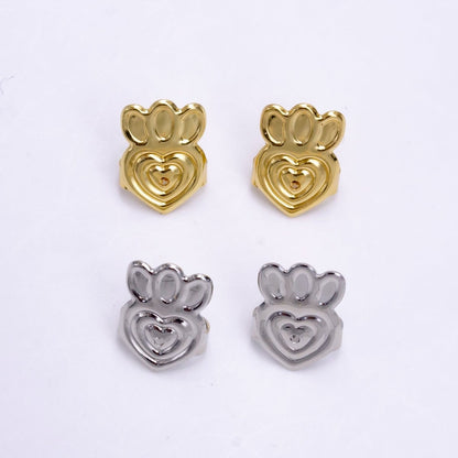 14K Gold Filled Heart Flower Lined Earrings Back Lifter Stabilizer Supply in Gold &amp; Silver | Z-910 Z-911