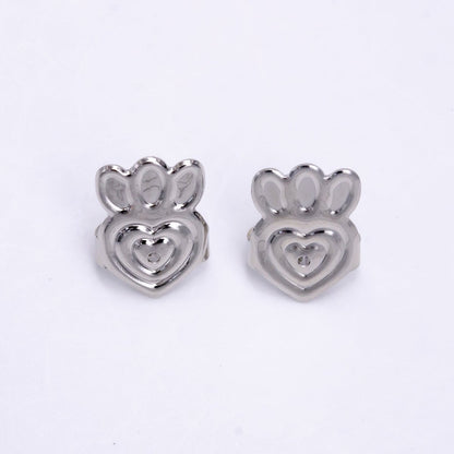 14K Gold Filled Heart Flower Lined Earrings Back Lifter Stabilizer Supply in Gold &amp; Silver | Z-910 Z-911