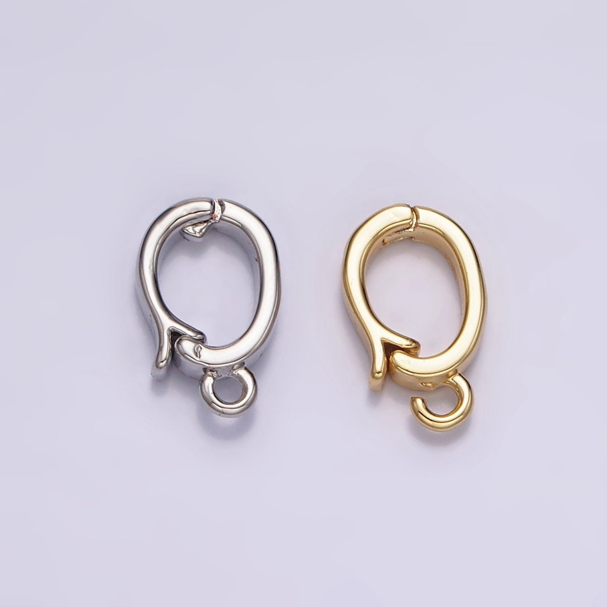 14K Gold Filled Heart Open Loop Interchangeable Charm Holder Jewelry Making Supply in Gold &amp; Silver | Z-929 Z-930